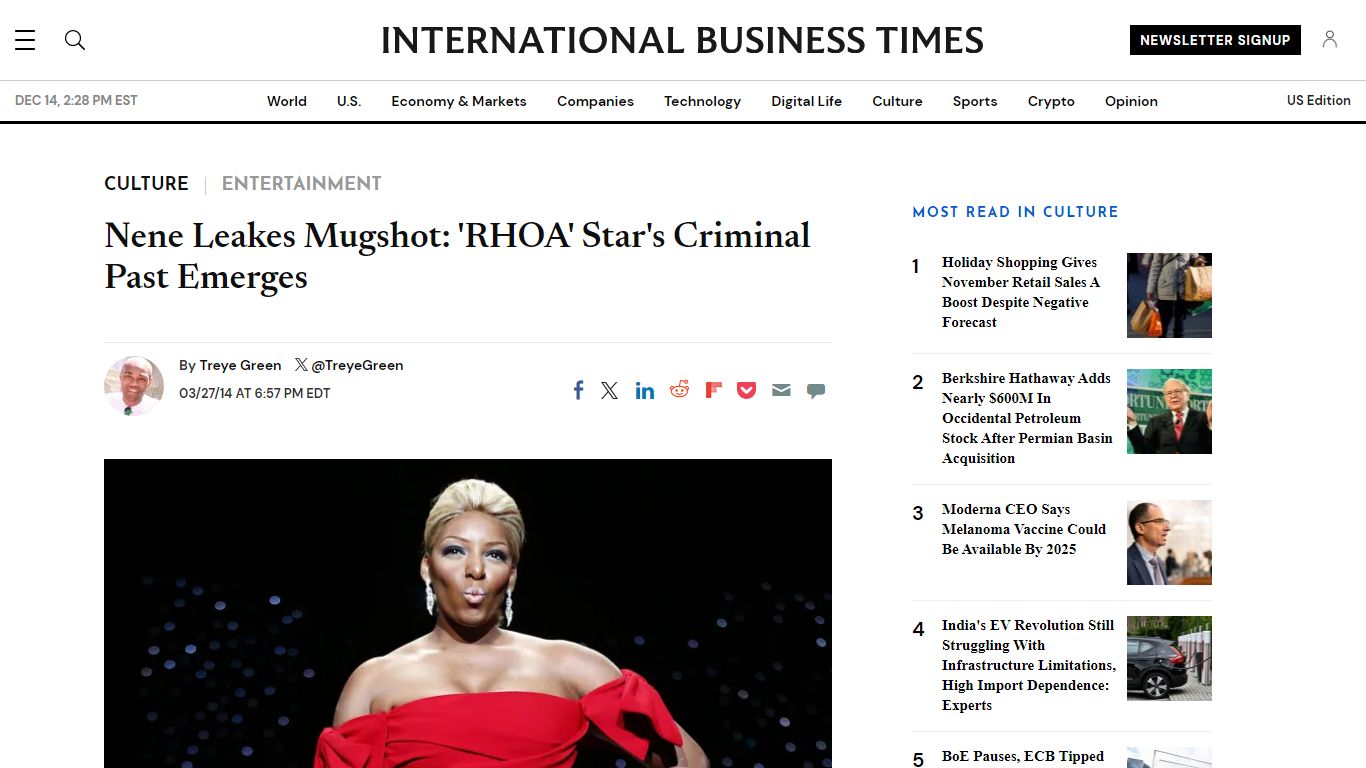 Nene Leakes Mugshot: 'RHOA' Star's Criminal Past Emerges