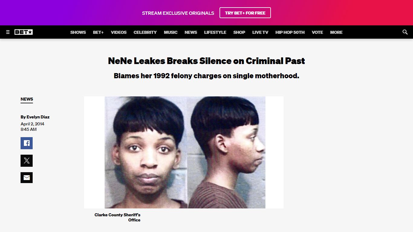 NeNe Leakes Breaks Silence on Criminal Past | News | BET