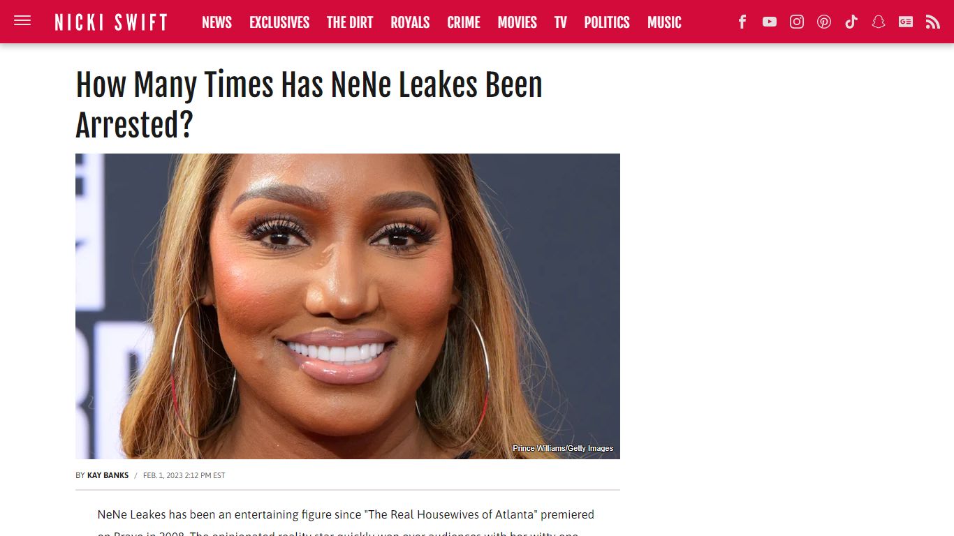 How Many Times Has NeNe Leakes Been Arrested? - Nicki Swift